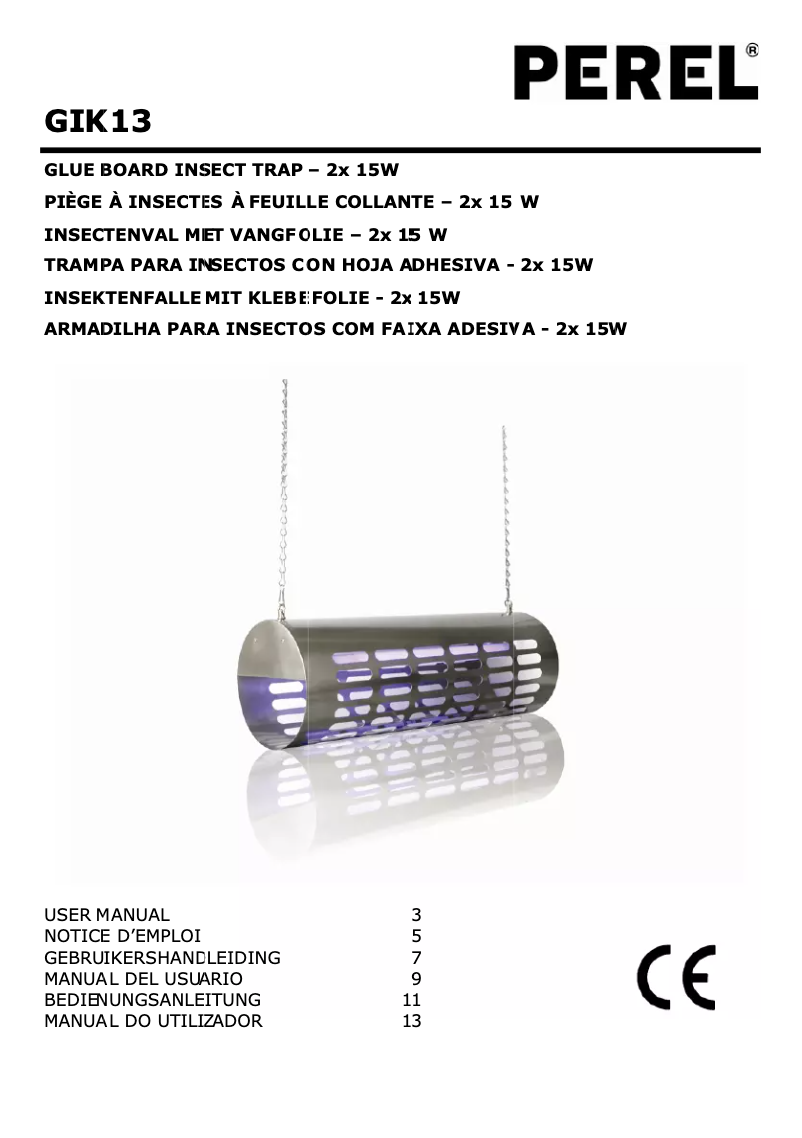 Página 1 del manual Manual de usuario Perel GIK13
