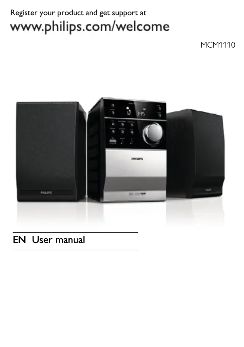 Página 1 del manual Manual de usuario Philips MCM1110