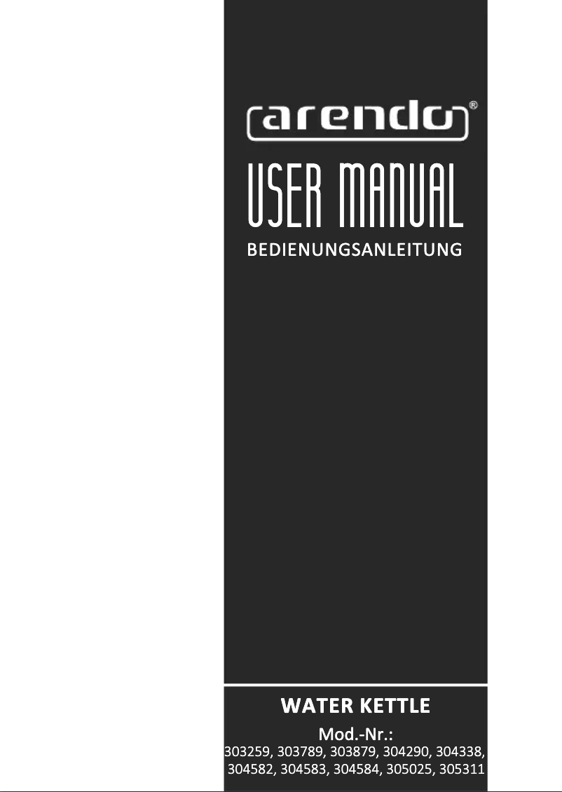 Image de la première page du manuel de l'appareil Elegant 305025