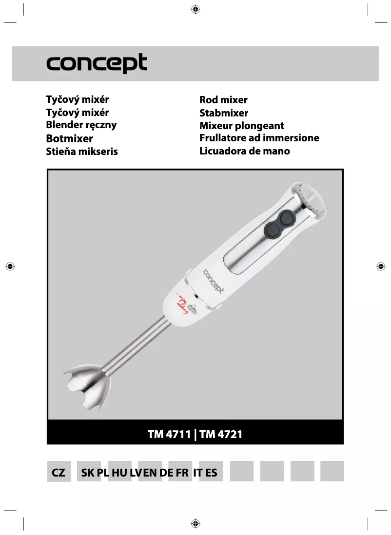 Page 1 de la notice Manuel utilisateur Concept TM4711