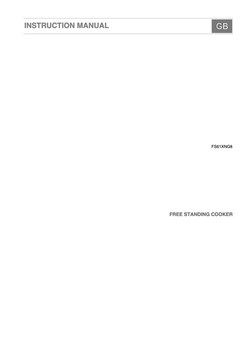 Page n°1 - Manuel utilisateur Smeg FS61X