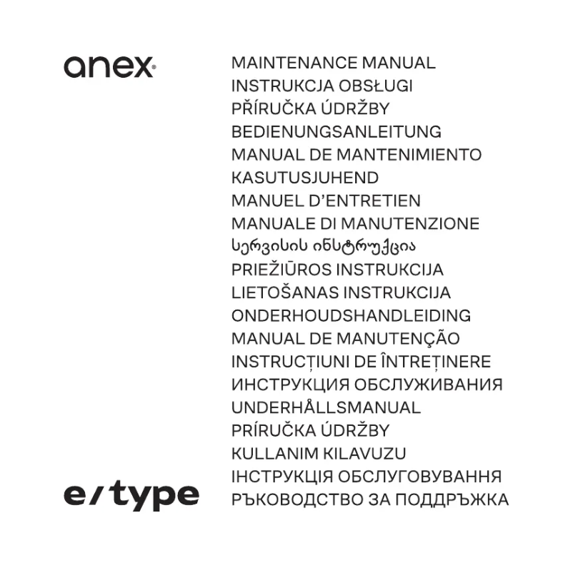 Page n°1 - Manuel utilisateur Anex e/type