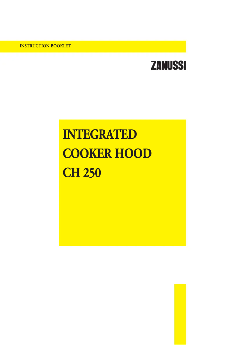 Page 1 de la notice Manuel utilisateur Zanussi CH250B
