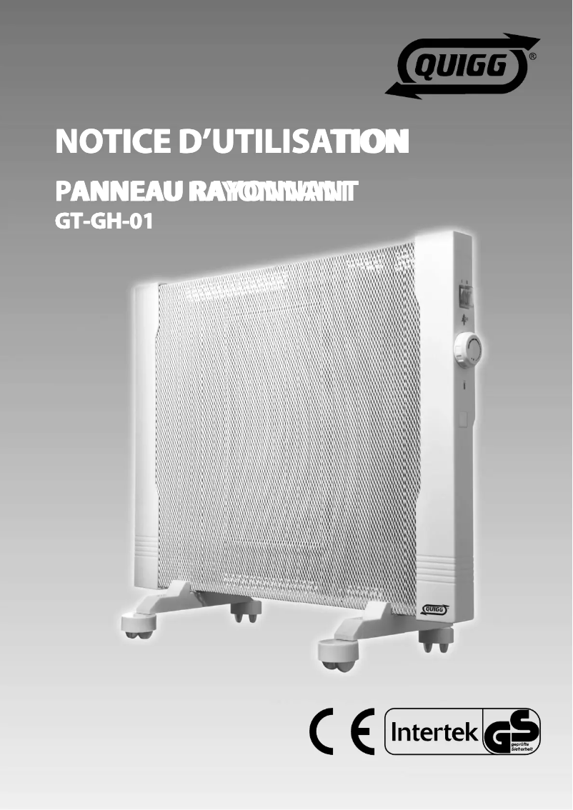 Page n°1 - Manuel utilisateur Quigg GT-GH-01