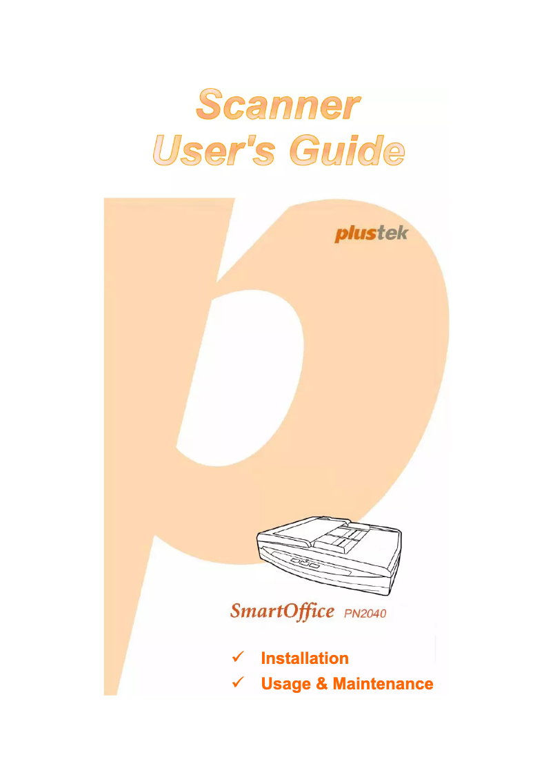 Page 1 de la notice Manuel utilisateur Plustek SmartOffice PN2040