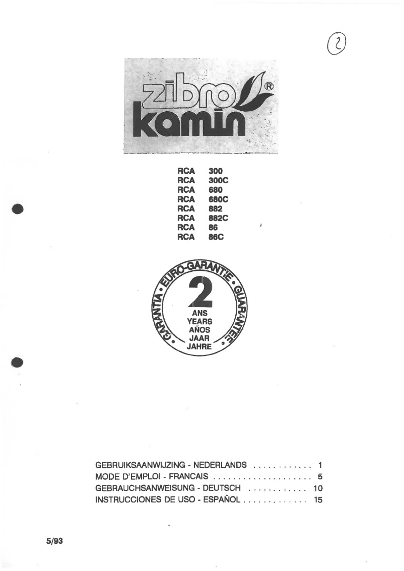 Página 1 del manual Manual de usuario Zibro Kamin RCA 882