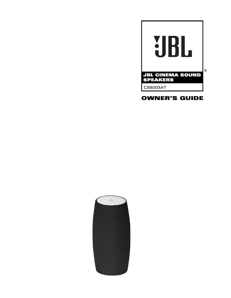 Page 1 de la notice Manuel utilisateur JBL Cinema Sound CS600SAT