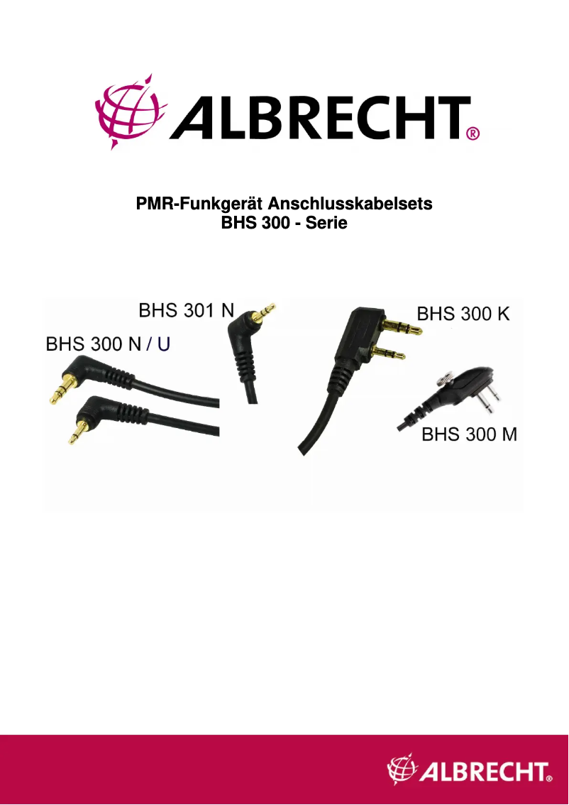 Page n°1 - Manuel utilisateur Monacor BHS300N