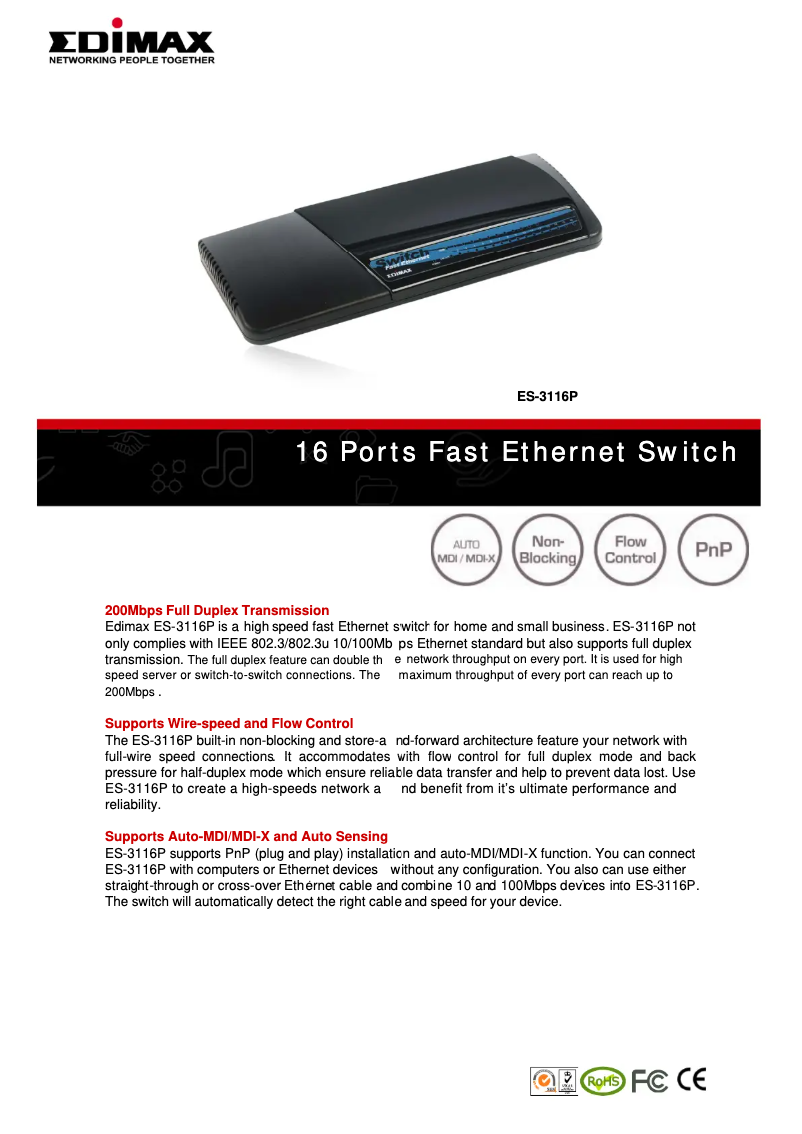 Image de la première page du manuel de l'appareil ES-3116P
