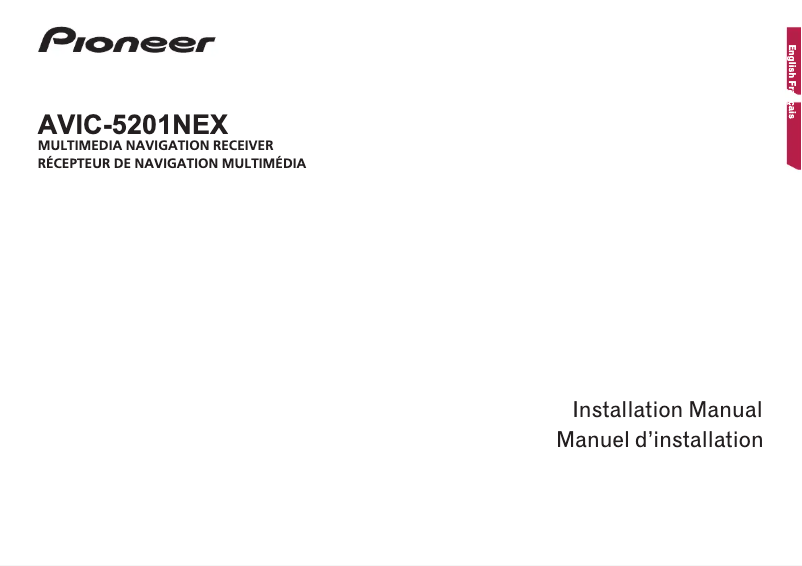 Page 1 de la notice Guide d'installation Pioneer AVIC-5201NEX