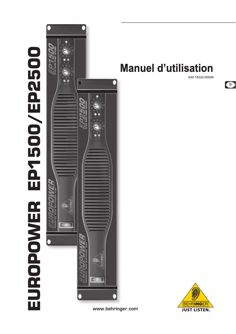 Page n°1 - Manuel utilisateur Behringer Europower EP2500