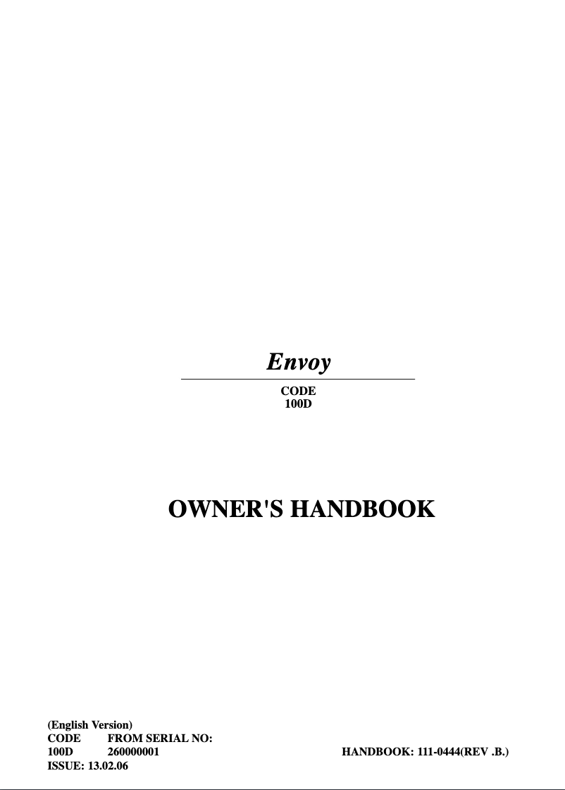 Page 1 de la notice Manuel utilisateur Hayter Envoy 36