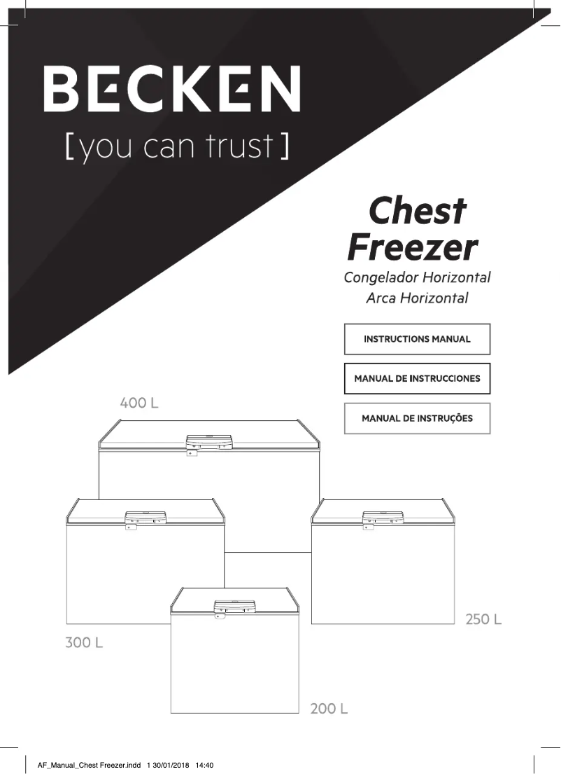 Page 1 de la notice Manuel utilisateur Becken BCF3900N