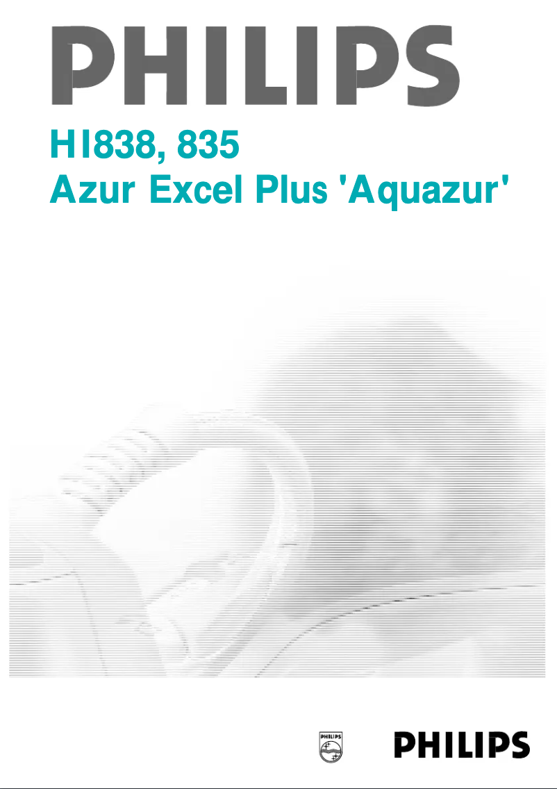 Image de la première page du manuel de l'appareil Azur excel plus Hi838