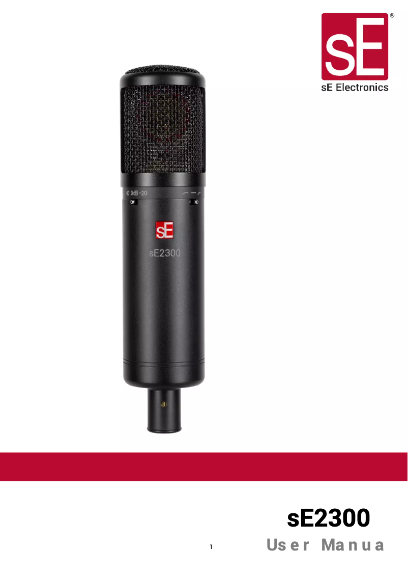 Página 1 del manual Manual de usuario SE Electronics sE2300