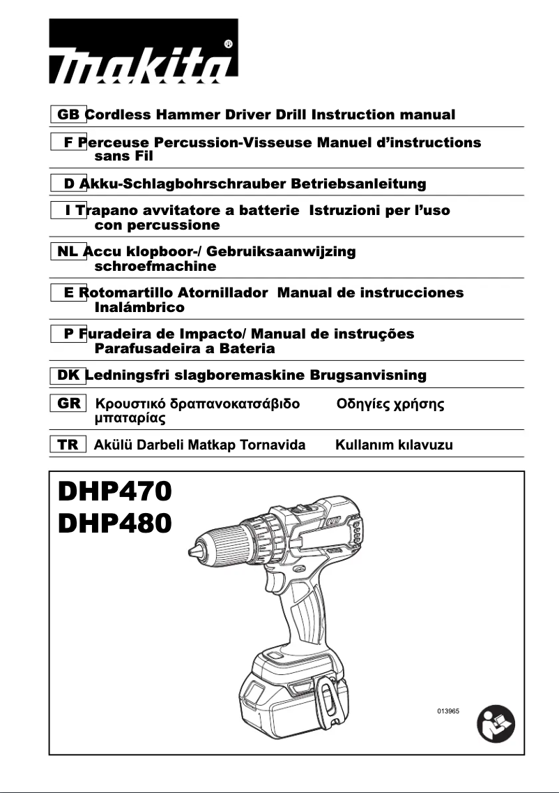 Page n°1 - Manuel utilisateur Makita DHP480ZJ