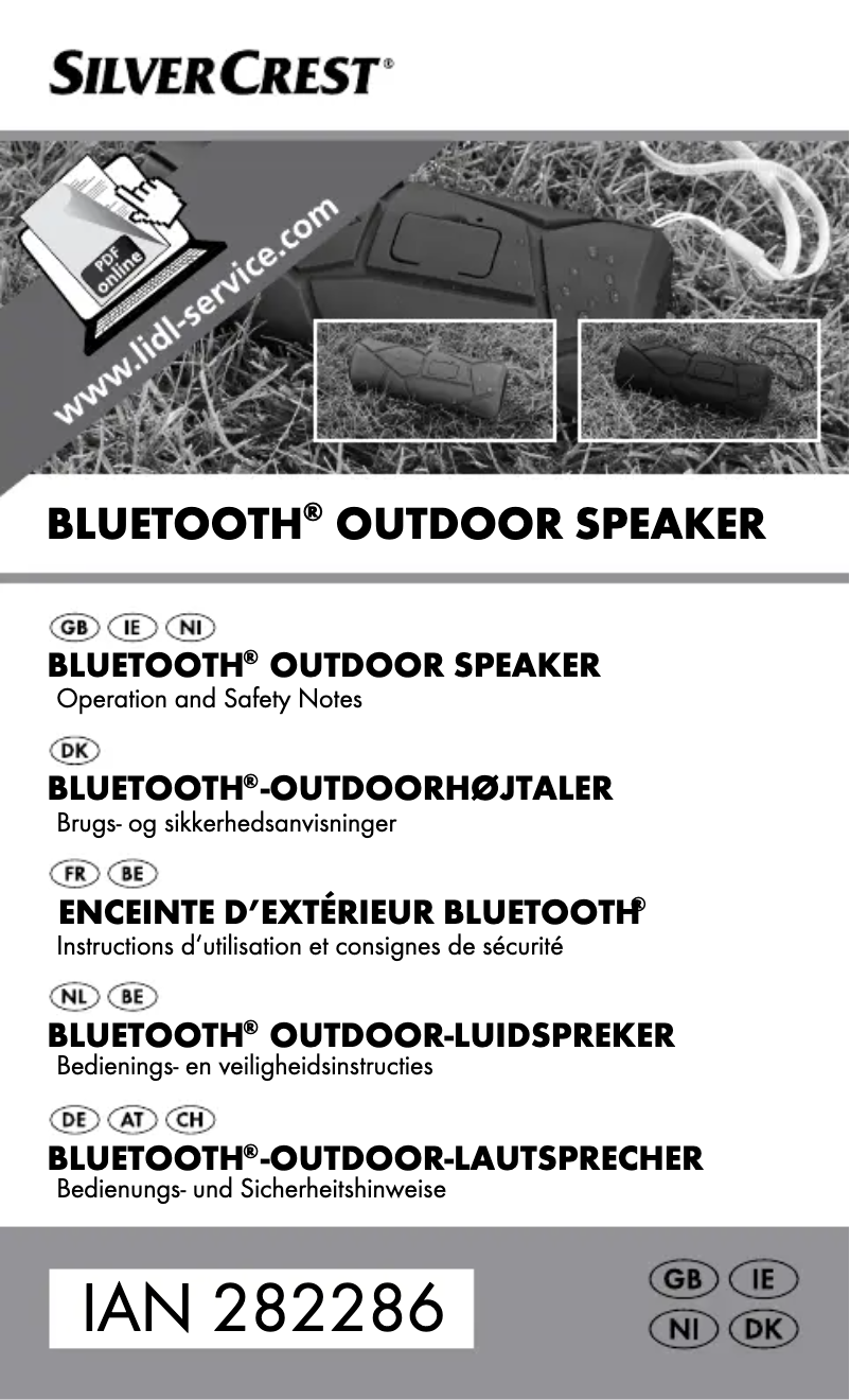 Page 1 de la notice Manuel utilisateur SilverCrest IAN 282286