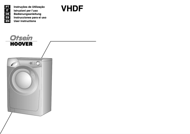 Page 1 de la notice Manuel utilisateur Otsein-Hoover VHDF 6124-37