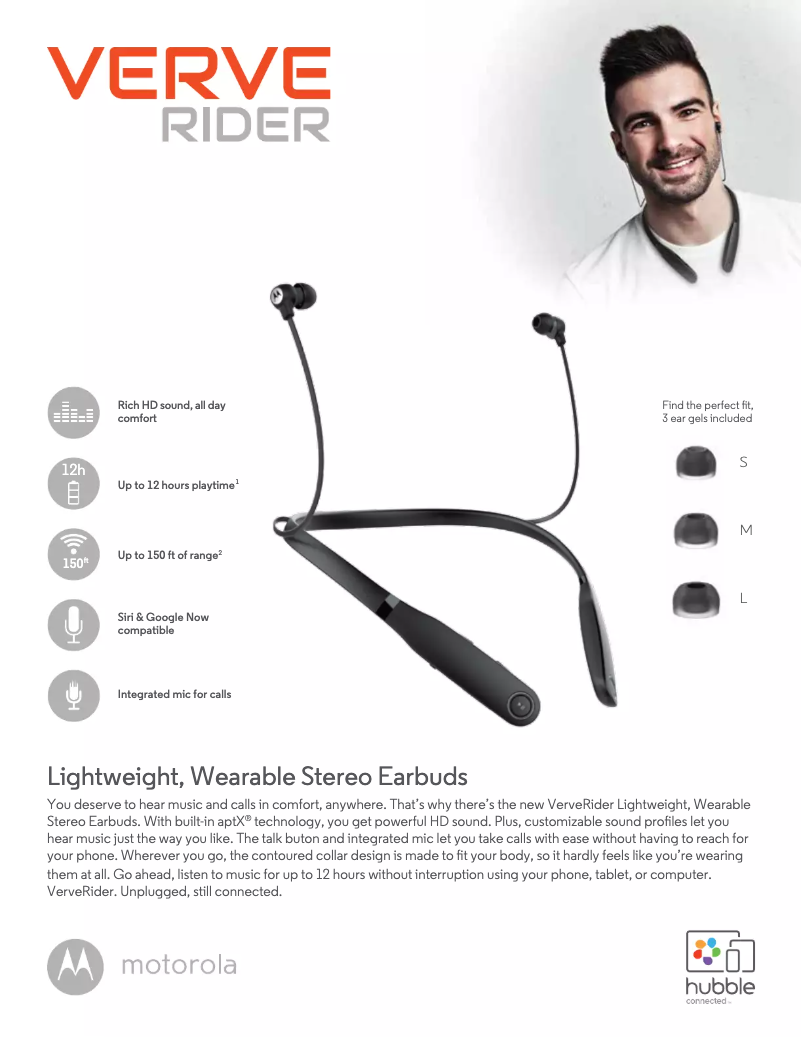 Image de la première page du manuel de l'appareil Verve Rider