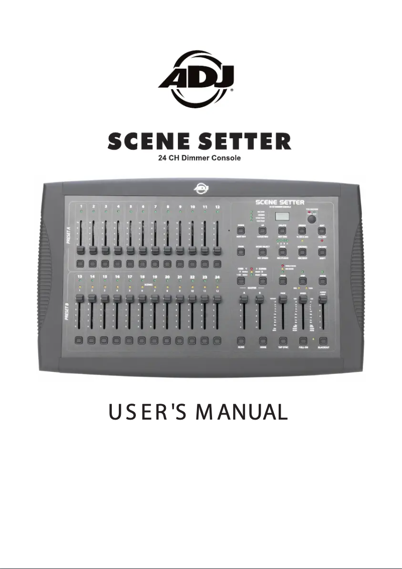 Image de la première page du manuel de l'appareil Scene Setter DC-1224