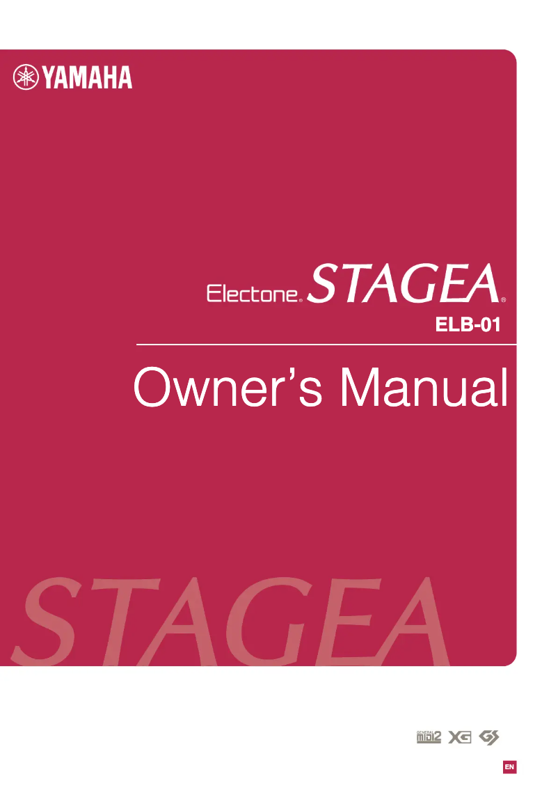 Page 1 de la notice Manuel utilisateur Yamaha Electone Stagea ELB-01