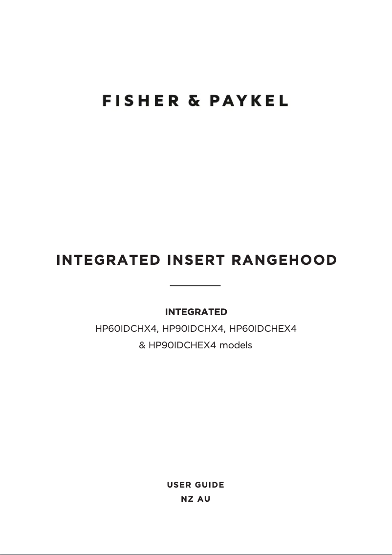 Page 1 de la notice Manuel utilisateur Fisher & Paykel HP90IDCHEX4