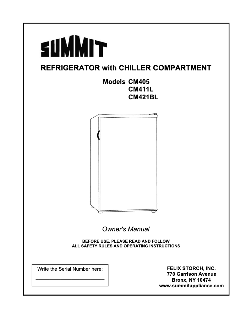 Page 1 de la notice Manuel utilisateur Summit CM421BL