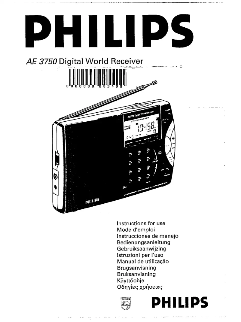 Page 1 de la notice Manuel utilisateur Philips AE3750