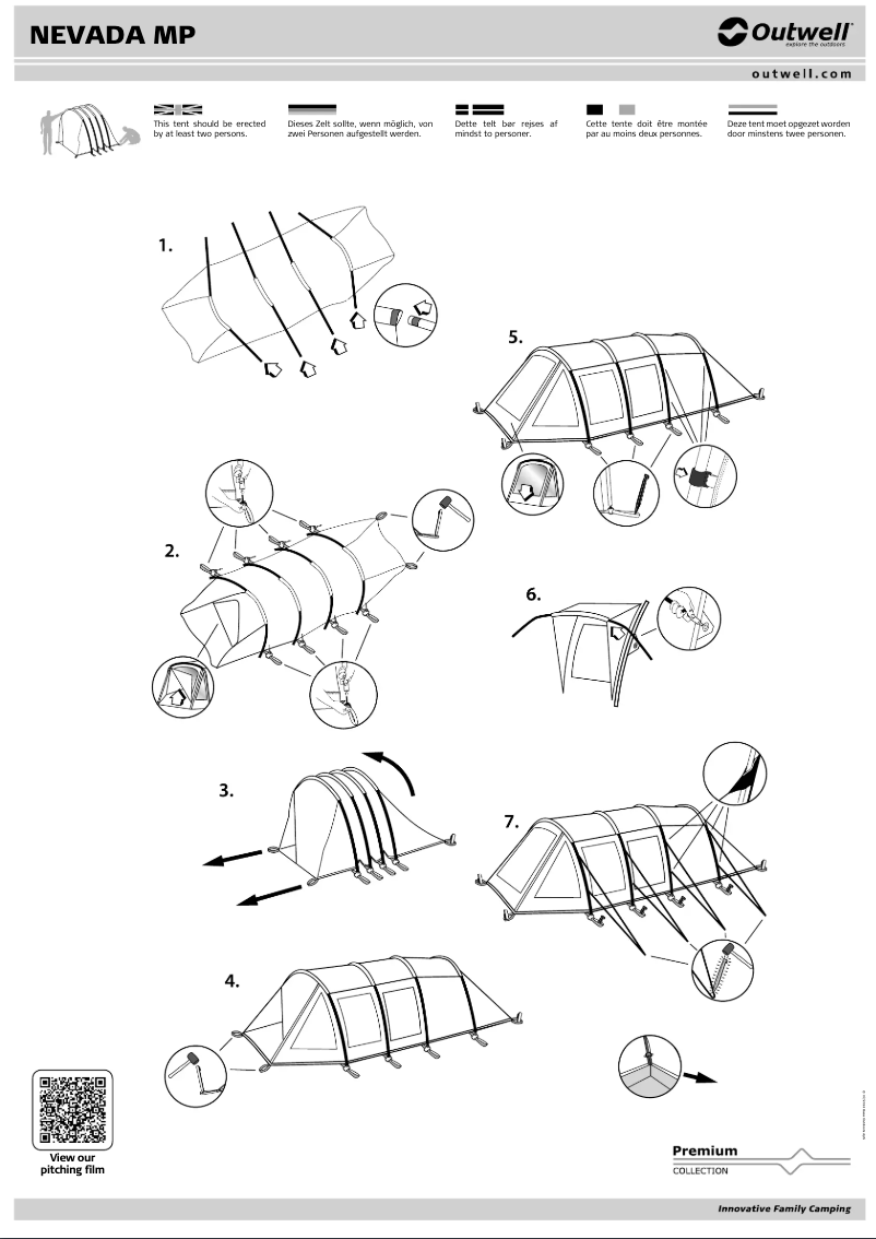 Page 1 de la notice Manuel utilisateur Outwell Nevada MP
