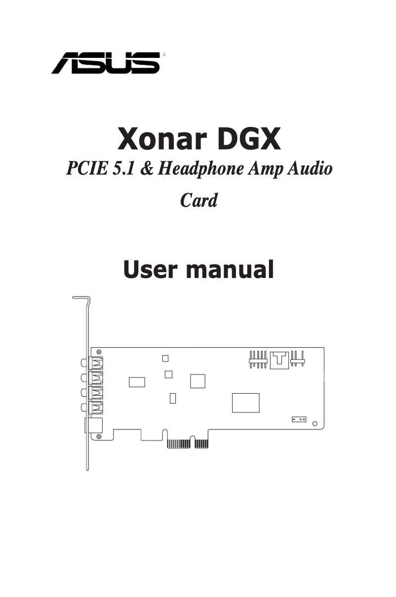 Página 1 del manual Manual de usuario Asus Xonar DGX