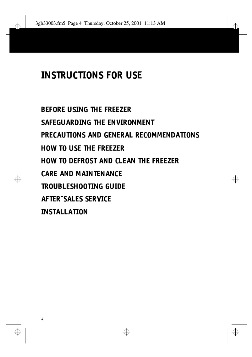 Image de la première page du manuel de l'appareil AFG 380/G-T