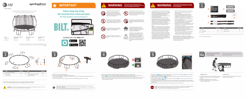 Página 1 del manual Manual de usuario Springfree Jumbo Round R132
