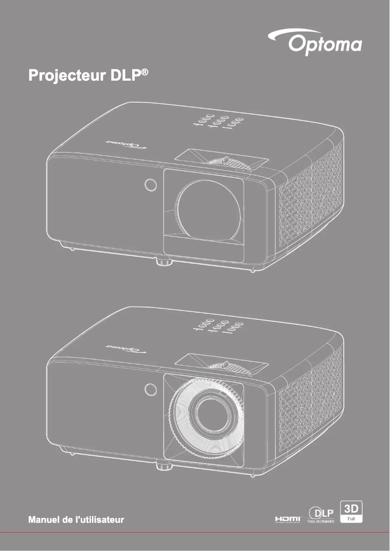 Page n°1 - Manuel utilisateur Optoma ZH450