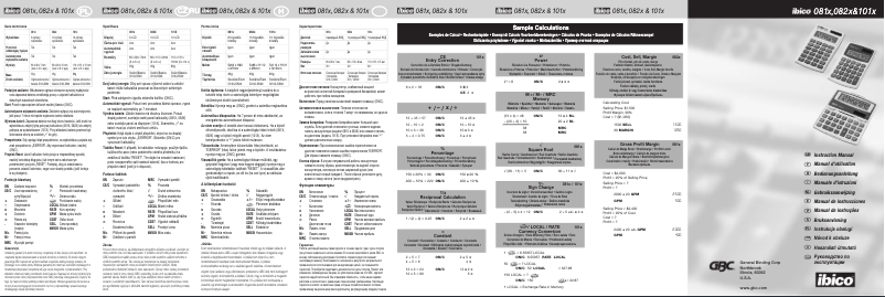 Página 1 del manual Manual de usuario Rexel Ibico 101X