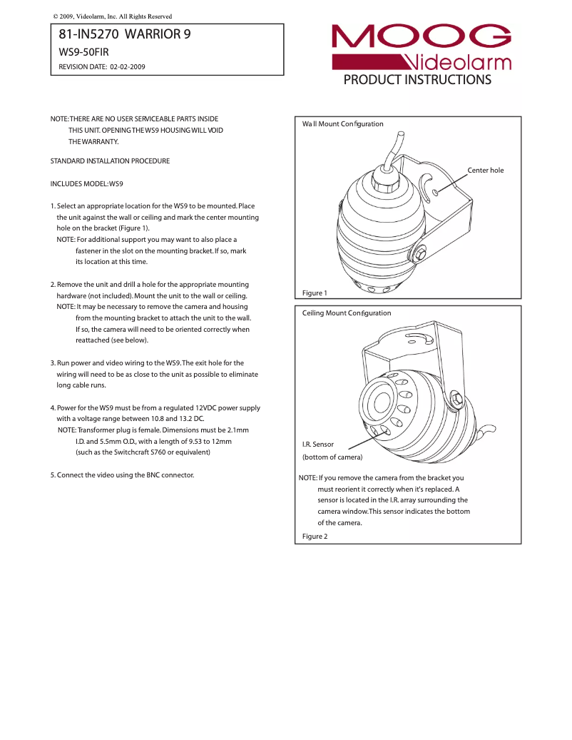 Image de la première page du manuel de l'appareil WS9-50FIR