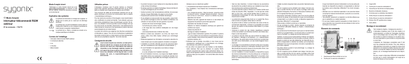 Page 1 de la notice Manuel utilisateur Sygonix SY-RS2W-X1