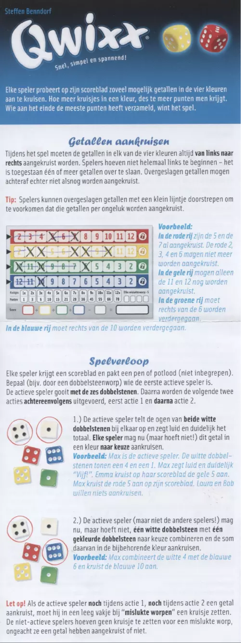 Image de la première page du manuel de l'appareil Qwixx