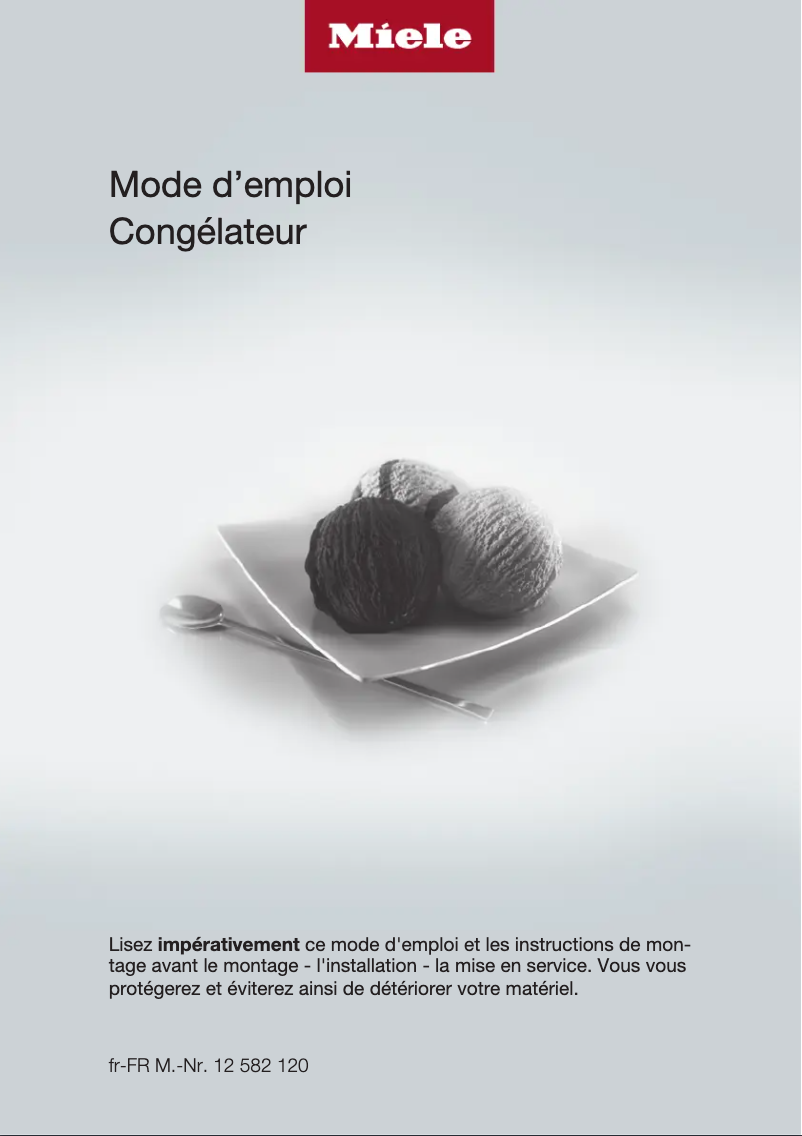 Page 1 de la notice Manuel utilisateur Miele FNS 7140 C