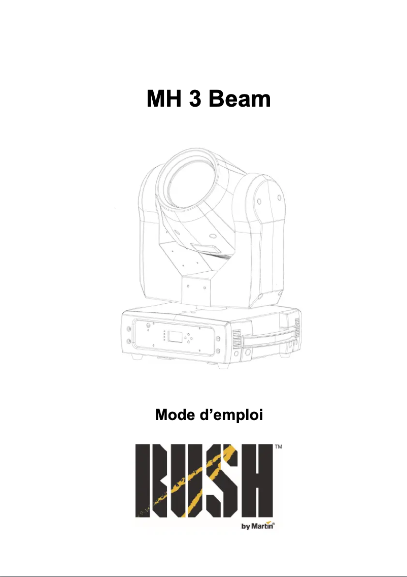 Image de la première page du manuel de l'appareil RUSH MH 3 Beam