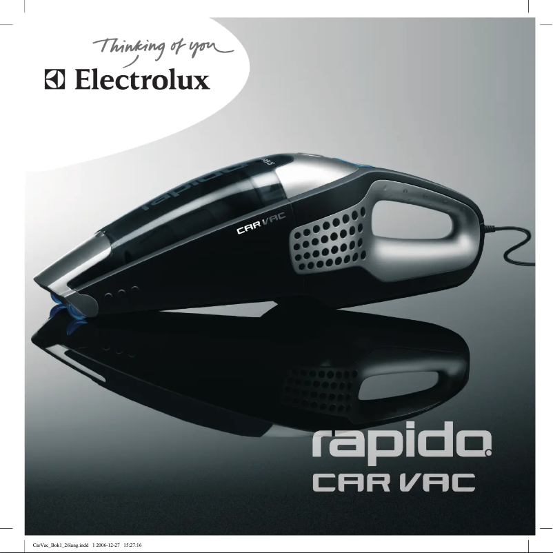 Página 1 del manual Manual de usuario Electrolux Rapido Car Vac ZB412C