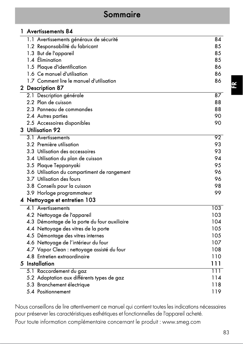 Image de la première page du manuel de l'appareil TR4110RW1