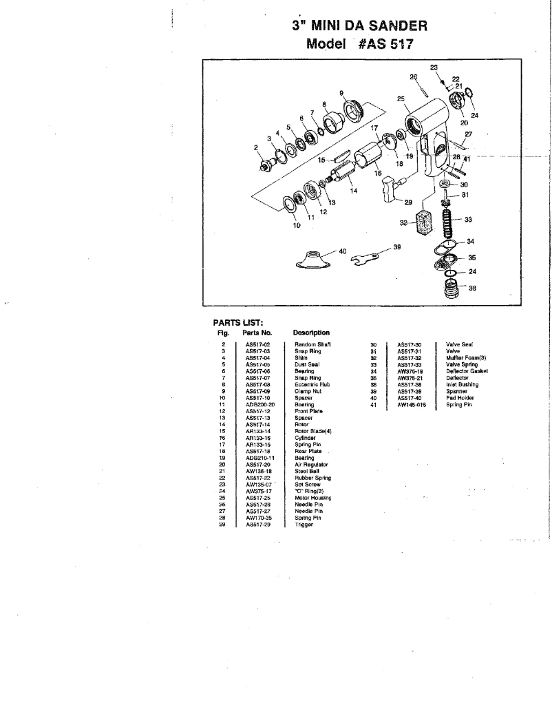 Page 1 de la notice Manuel utilisateur Mac Tools AS517