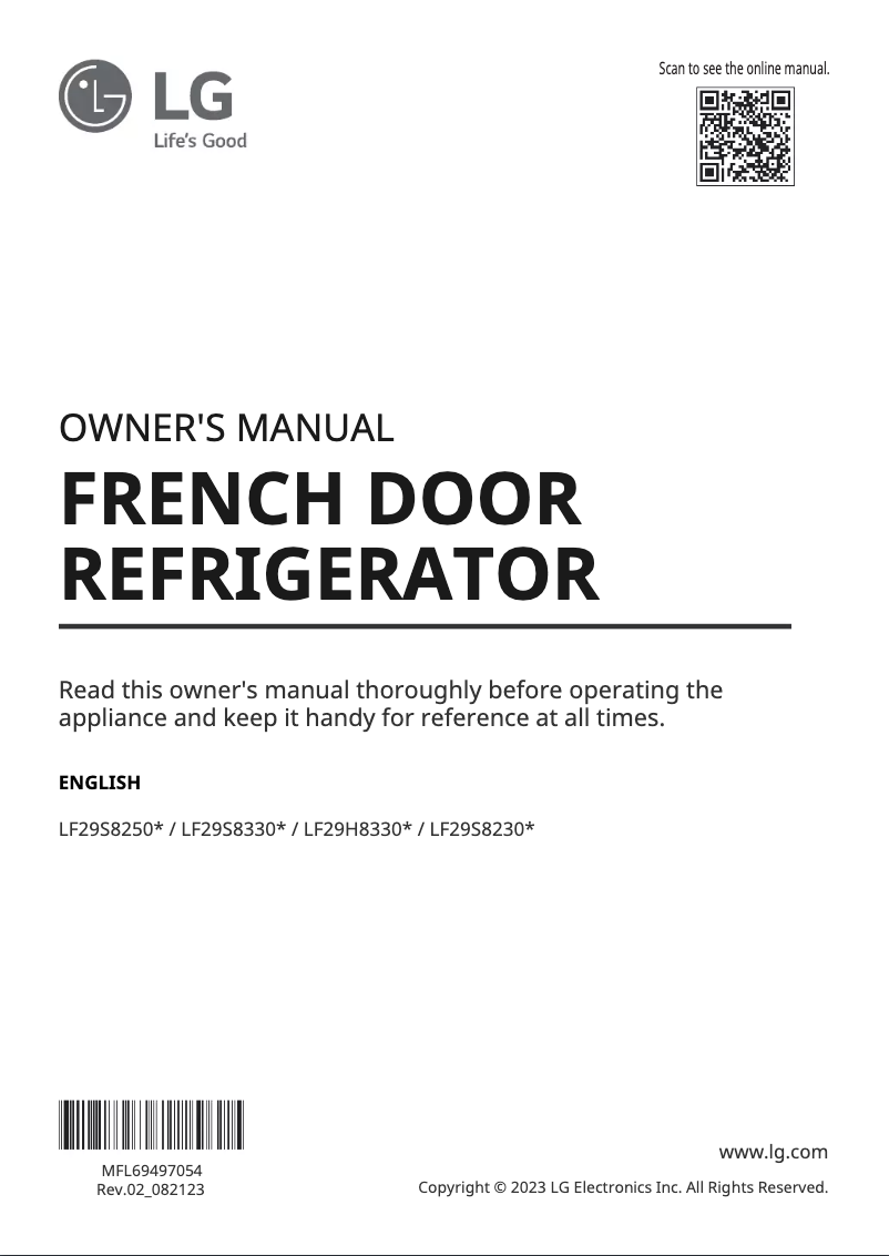 Image de la première page du manuel de l'appareil LF29S8330D