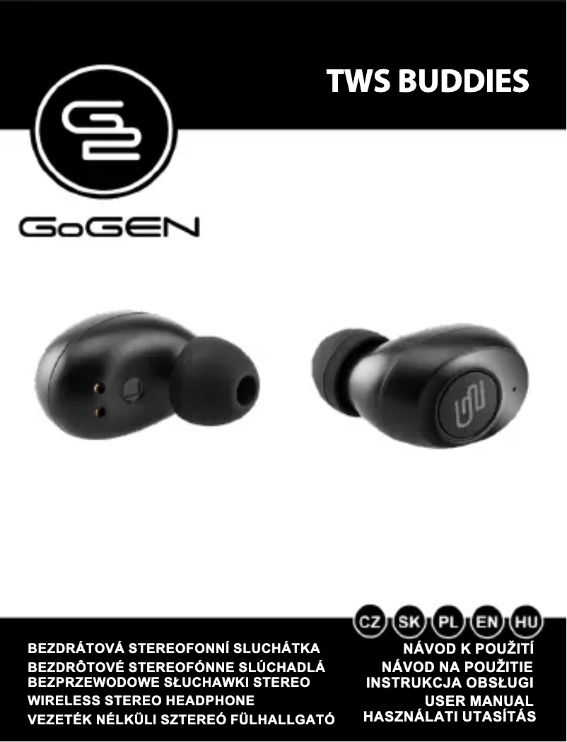 Page 1 de la notice Manuel utilisateur GoGen TWS BUDDIES