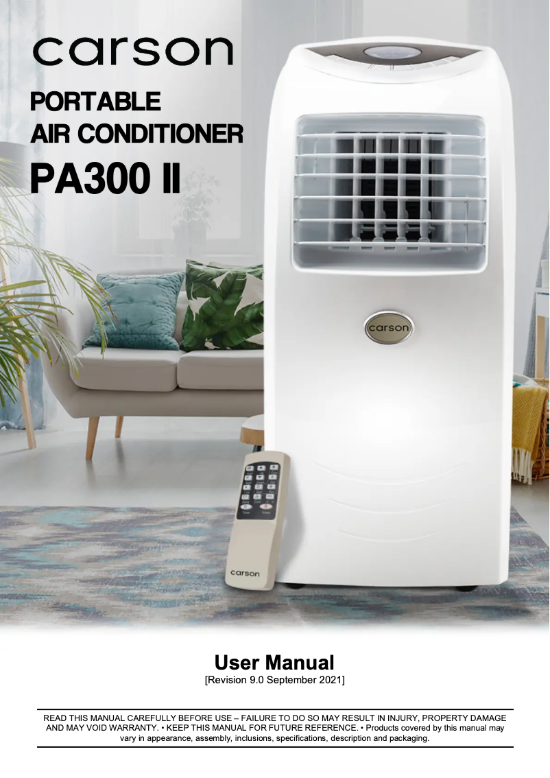 Page 1 de la notice Manuel utilisateur Carson PA300 II