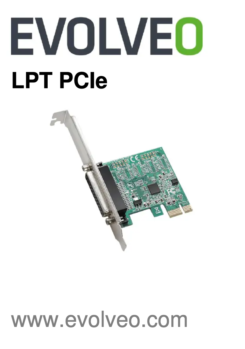 Page 1 de la notice Manuel utilisateur Evolveo LPT PCIe