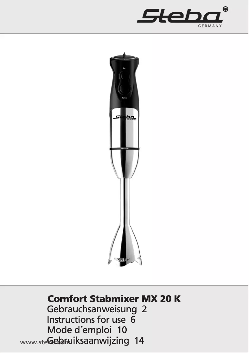 Image de la première page du manuel de l'appareil MX 20 K