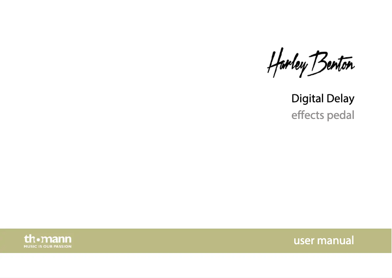 Page 1 de la notice Manuel utilisateur Harley Benton Digital Delay