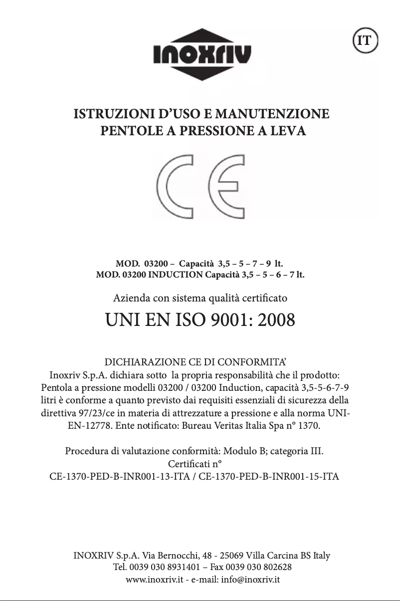 Image de la première page du manuel de l'appareil Sicura