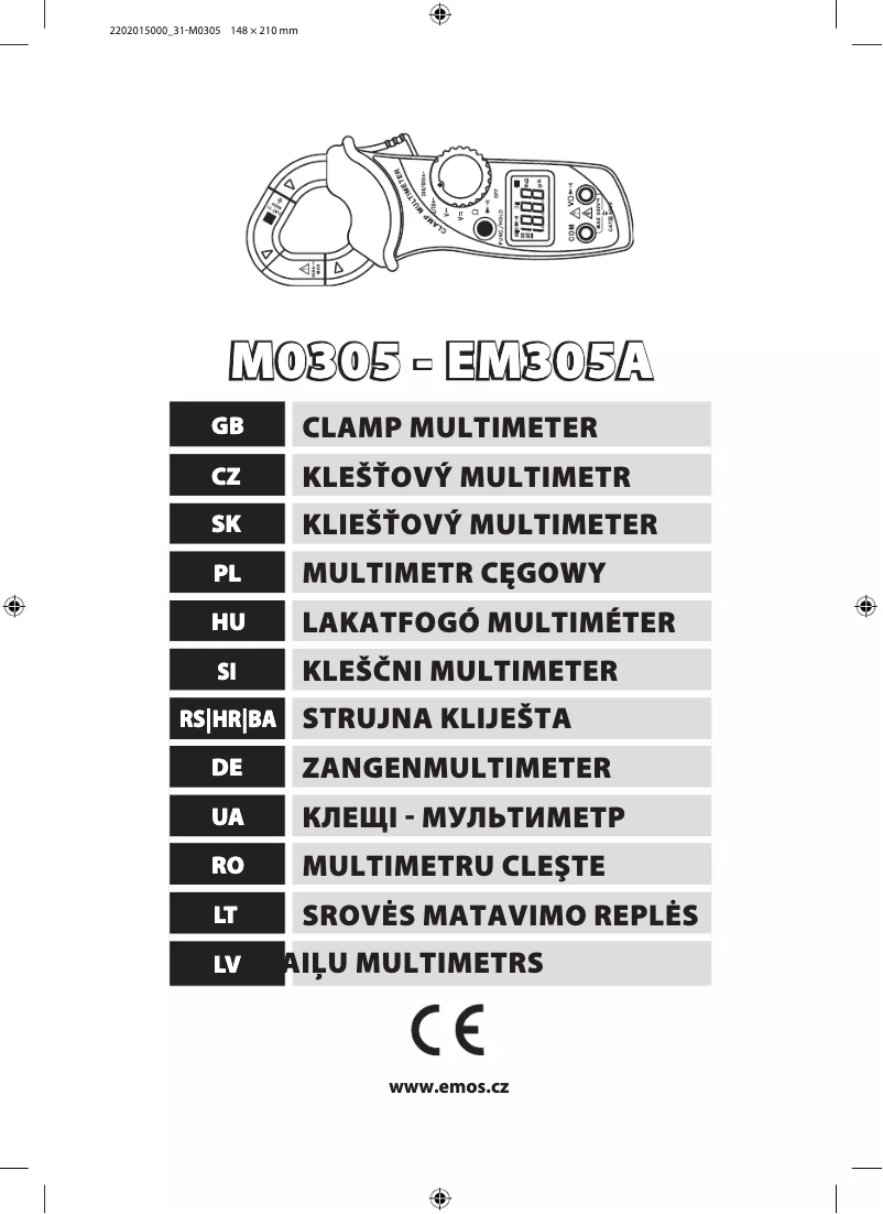 Page n°1 - Manuel utilisateur Emos EM305A